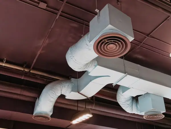Ventilation Ductwork in a building being commissioned by Sutton Services