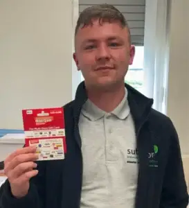 Jack Lindsay, Sutton Services International Employee of the Month award May 2025.